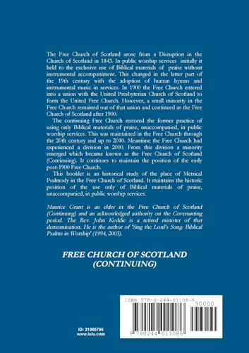 Metrical Psalmody in the Free Church of Scotland