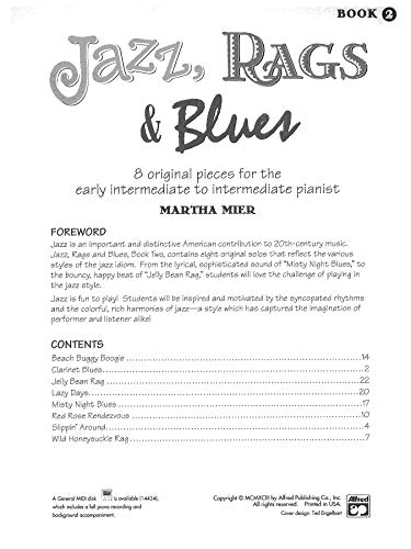 Jazz, Rags & Blues, Book 2 (Alfred's Basic Piano Library)