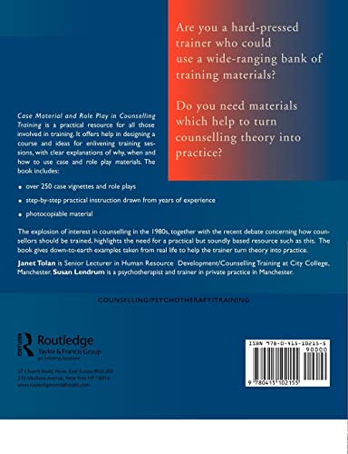 Case Material and Role Play in Counselling Training
