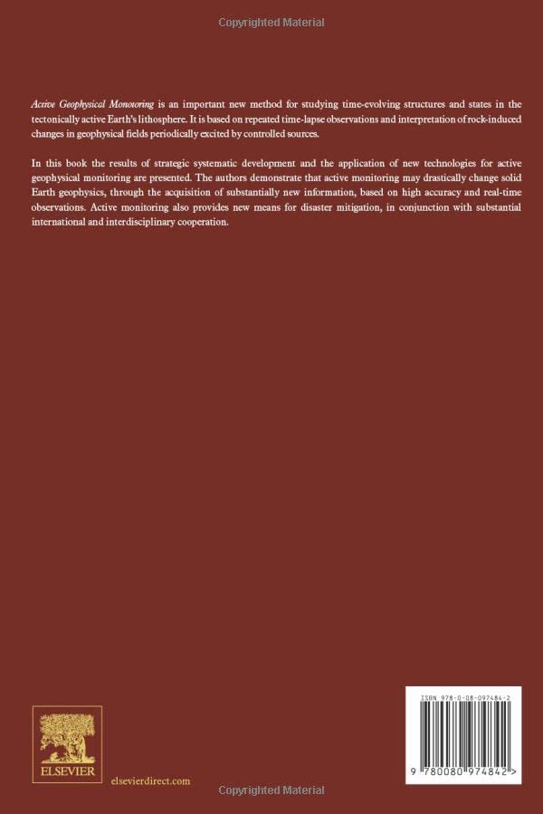Active Geophysical Monitoring (Volume 40) (Handbook of Geophysical Exploration: Seismic Exploration, Volume 40)