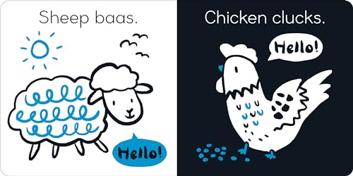 Hello Farm!: A high-contrast book for babies (Happy Baby)