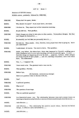 Fiddler on the Roof: (Libretto)