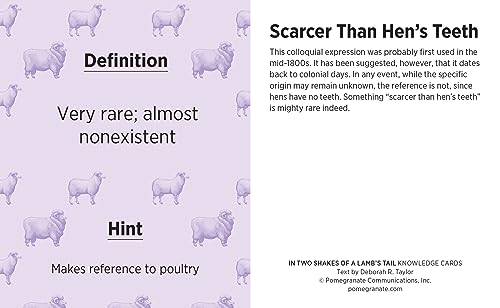 In Two Shakes of a Lamb's Tail: A Quiz Deck of Curious Sayings