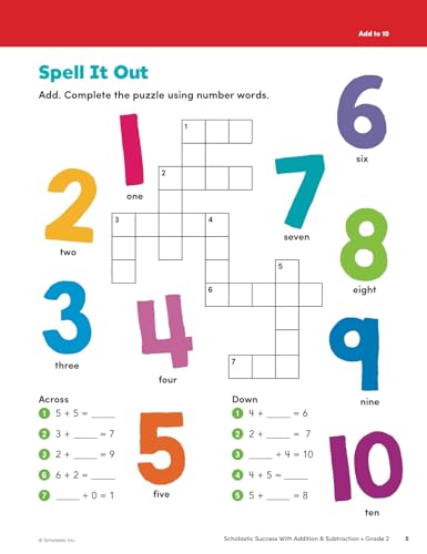 Scholastic Success with Addition & Subtraction Grade 2 Workbook