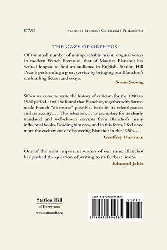 Gaze of Orpheus: and other literary essays
