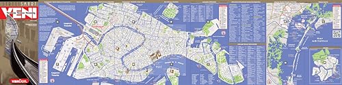 StreetSmart Venice Map by VanDam - Laminated, pocket sized City folding street and Vaporetto map to Venice, Italy with all attractions, museums, ... (English, Italian and German Edition)