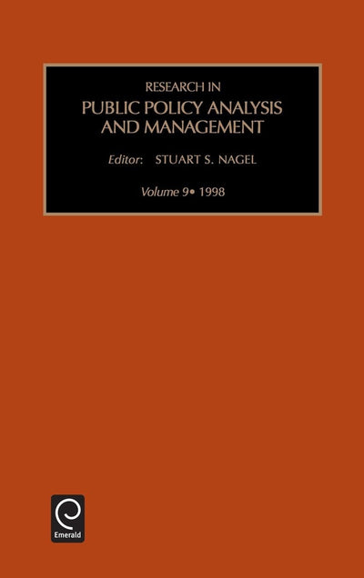 Research in Public Policy Analysis and Management (Research in Public Policy Analysis and Management, 9)