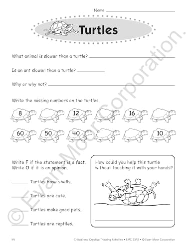 Evan-Moor Critical and Creative Thinking Activities Teacher's Resource Book, Grade 2 (Critical and Creating Thinking Activities)