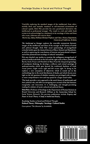 The Intellectual as Stranger: Studies in Spokespersonship (Routledge Studies in Social and Political Thought)