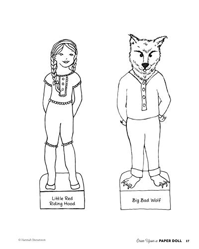 Once Upon a Paper Doll: Color Your Own Fairy Tale Paper Dolls (Happy Fox Books) 18 Dolls with 46 Outfits from 9 Favorite Fairy Tales: Cinderella, Beauty and the Beast, Alice in Wonderland, and More
