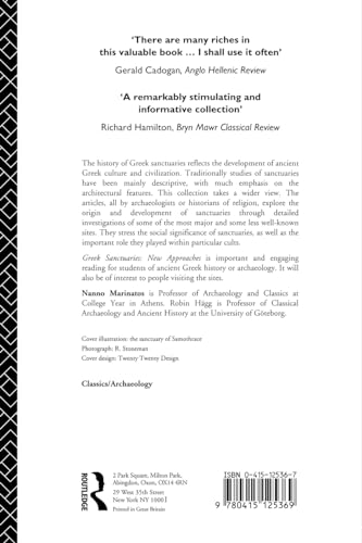 Greek Sanctuaries: New Approaches