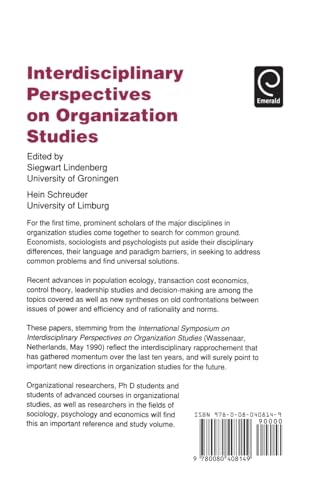 Interdisciplinary Perspectives on Organization Studies