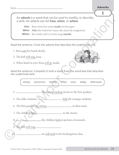 Evan-Moor Language Fundamentals, Grade 4, Teacher Reproducibles