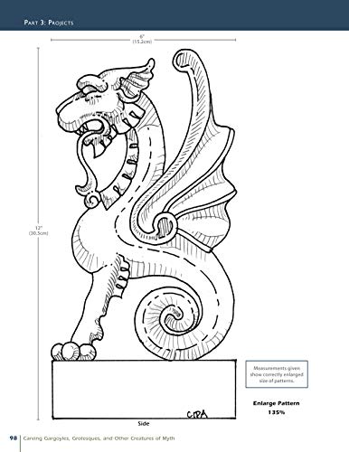 Carving Gargoyles, Grotesques, and Other Creatures of Myth: History, Lore, and 12 Artistic Patterns (Fox Chapel Publishing) 350 Photos, 2 Step-by-Step Projects, Woodcarving Techniques, Tips, and More