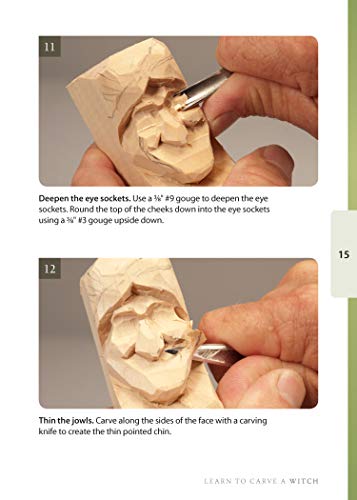 Witch Study Stick Kit (Learn to Carve Faces with Harold Enlow): Learn to Carve a Witch Booklet & Witch Study Stick (Fox Chapel Publishing) Hand-Cast Resin Study Stick and Step-by-Step Instructions