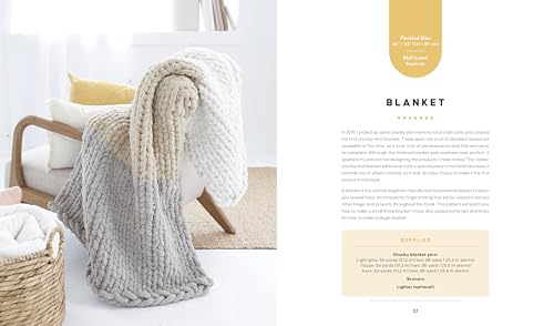 Get Started in Finger Knitting: Patterns and Instructions for Making Chunky Blankets, Cozy Pillows, and Cute Stuffies by Hand