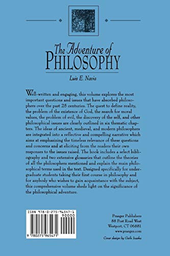 The Adventure of Philosophy: — back cover