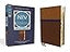 NIV Study Bible, Fully Revised Edition (Study Deeply. Believe Wholeheartedly.), Personal Size, Leathersoft, Brown/Blue, Red Letter, Thumb Indexed, Comfort Print