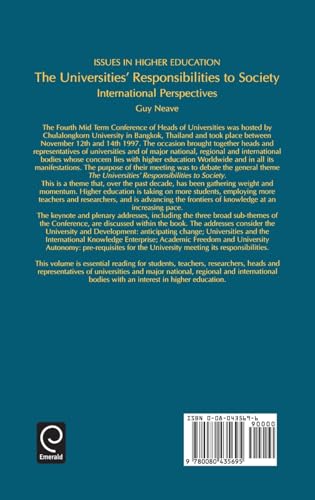 Universities' Responsibilities to Society: International Perspectives (Issues in Higher Education, 14)