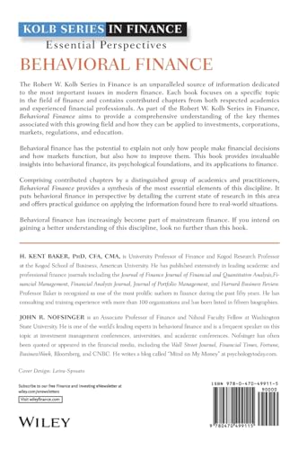 Behavioral Finance: Investors, Corporations, and Markets