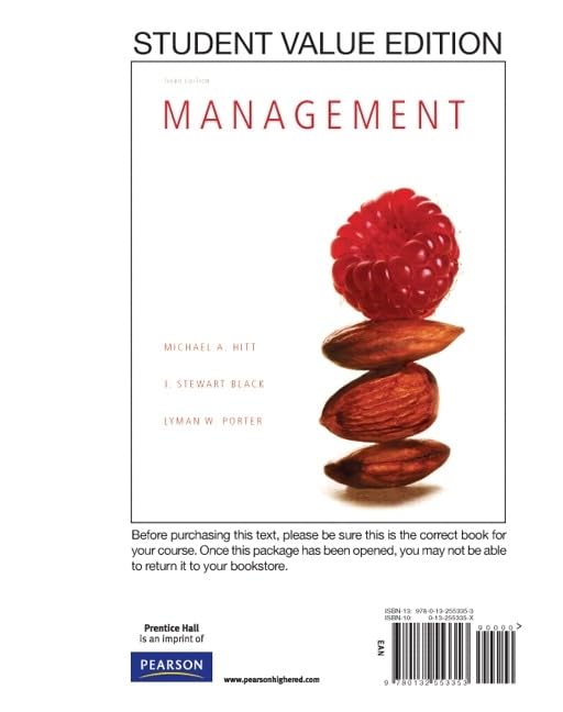 Management, Student Value Edition