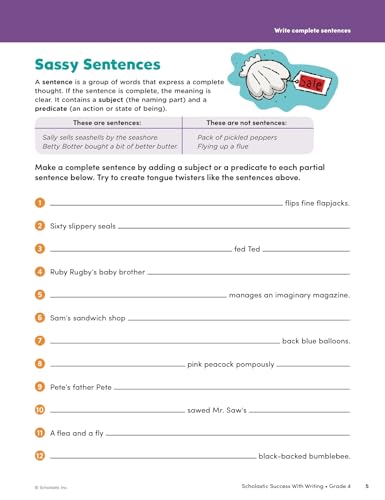Scholastic Success with Writing Grade 4 Workbook