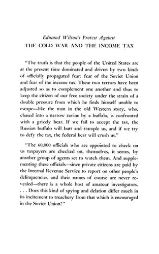 The Cold War and The Income Tax: A Protest — back cover