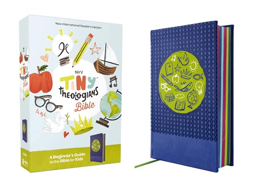 NIrV, Tiny Theologians Bible, Leathersoft over Board, Blue, Comfort Print: A Beginner’s Guide to the Bible – for Kids