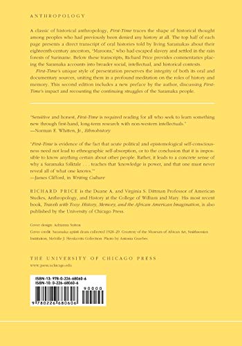 First-Time: The Historical Vision of an African American People — back cover