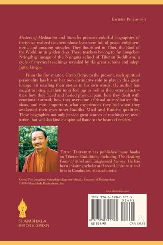 Masters of Meditation and Miracles: Lives of the Great Buddhist Masters of India and Tibet (Buddhayana Series)