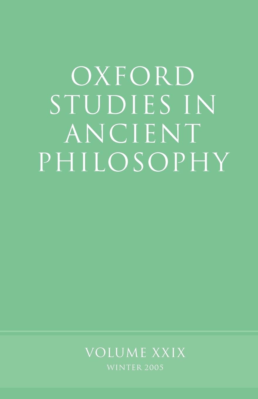Oxford Studies in Ancient Philosophy