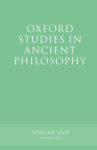 Oxford Studies in Ancient Philosophy