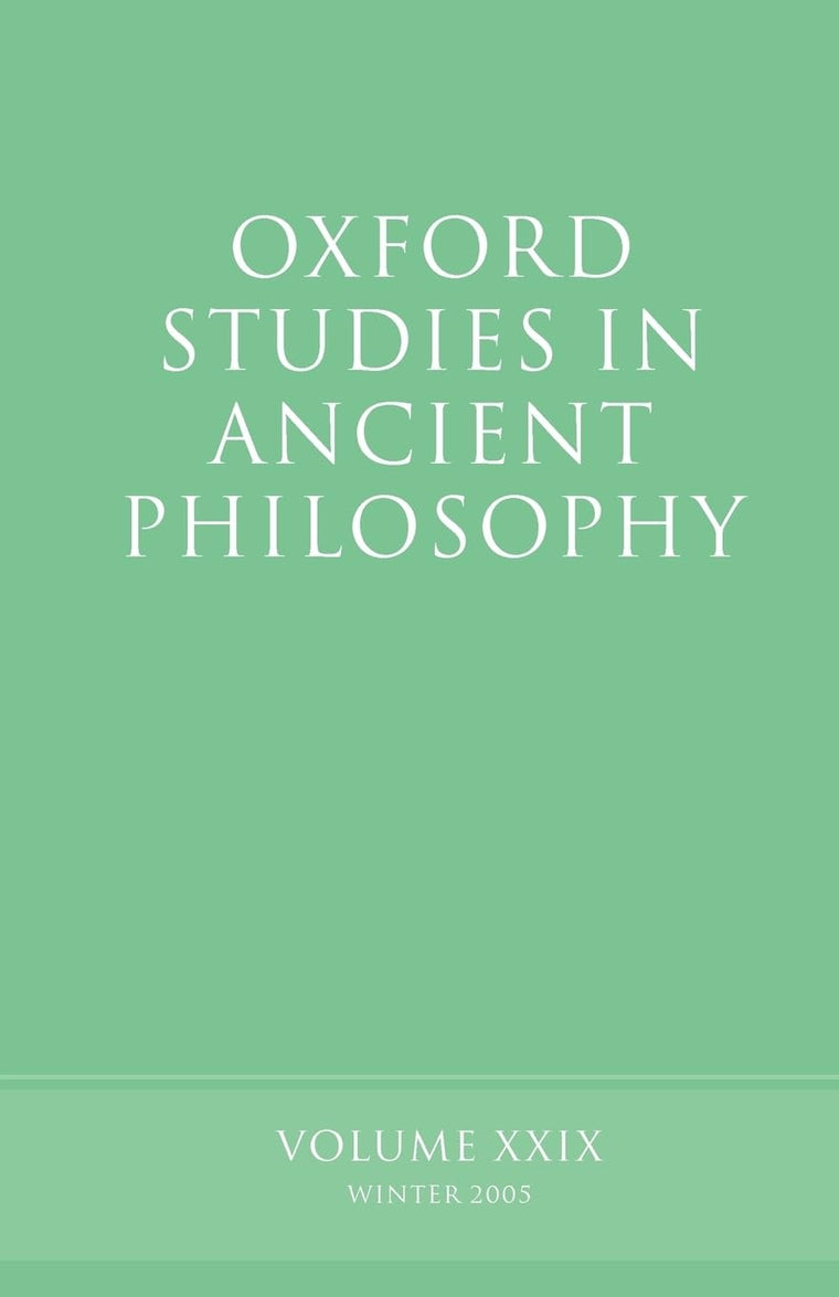 Oxford Studies in Ancient Philosophy