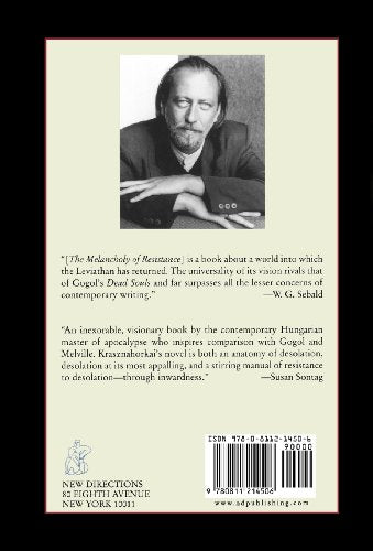 The Melancholy of Resistance — back cover