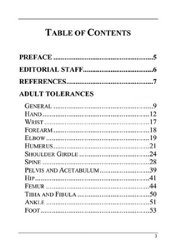 Tolerances: An Orthopaedic Reference Manual