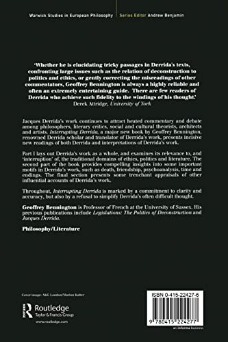 Interrupting Derrida (Warwick Studies in European Philosophy)
