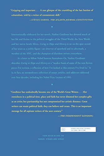 Living in Hope and History: Notes from Our Century