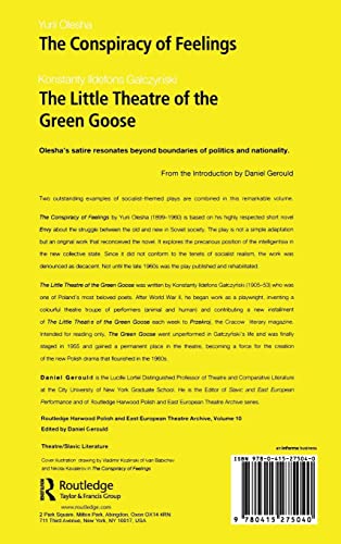 The Conspiracy of Feelings and The Little Theatre of the Green Goose (Polish and East European Theatre Archive, 10)