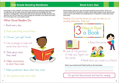 Ready to Learn: First Grade Workbook: Fractions, Measurement, Telling Time, Descriptive Writing, Sight Words, and More!