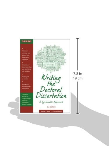 Writing the Doctoral Dissertation: A Systematic Approach