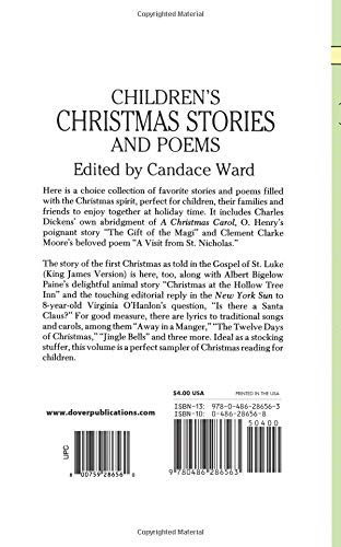 Children's Christmas Stories and Poems: In Easy-to-Read Type (Dover Children's Thrift Classics)