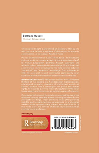 Human Knowledge: Its Scope and Limits: Its Scope and Limits (Routledge Classics)