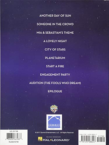 La La Land - Music from the Motion Picture Soundtrack  Piano/Vocal/Guitar Songbook  Sheet Music Including "City of Stars," "Audition," and "Another Day of Sun"