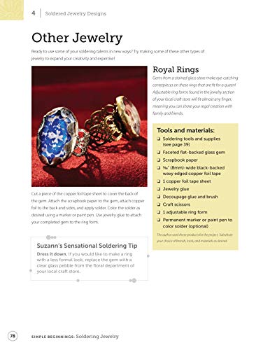Simple Beginnings: Soldering Jewelry: A Step-by-Step Guide to Creating Your Own Necklaces, Bracelets, Rings & More (Design Originals)