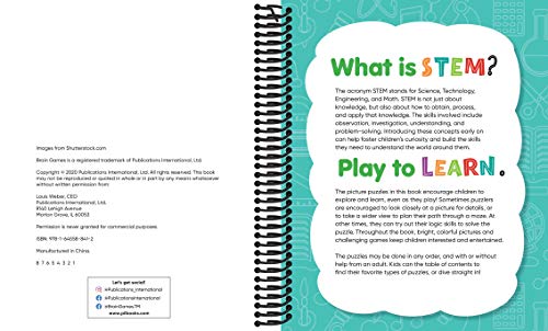 Brain Games STEM - Get Ready for Preschool: Picture Puzzles for Growing Minds (Workbook)