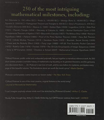 The Math Book: From Pythagoras to the 57th Dimension, 250 Milestones in the History of Mathematics (Union Square & Co. Milestones)