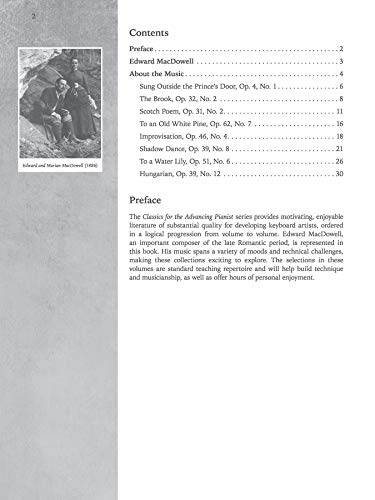 Classics for the Advancing Pianist -- Edward MacDowell, Bk 2: Late Intermediate to Early Advanced Repertoire (Classics for the Advancing Pianist, Bk 2)