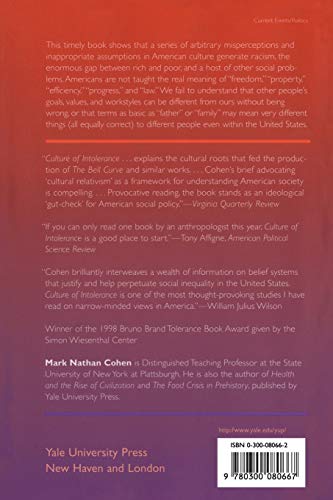 Culture of Intolerance: Chauvinism, Class, and Racism in the United States