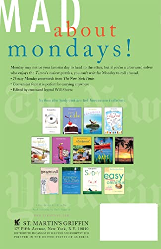 The New York Times Favorite Day Crosswords: Monday
