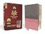 NIV, Life Application Study Bible, Third Edition, Large Print, Leathersoft, Gray/Pink, Red Letter
